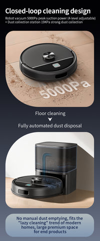 MFL01 Auto-Empty Robot Vacuum Cleaner - Laser Navigation Vacuum & Mop Combo - thumb 3