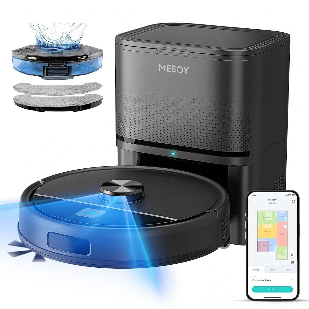 MFL01 Auto-Empty Robot Vacuum Cleaner - Laser Navigation Vacuum & Mop Combo